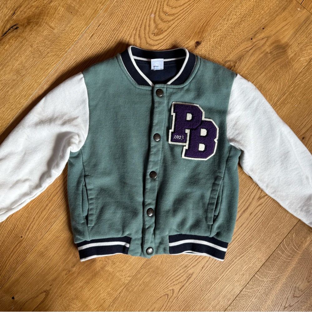 Petit Bateau Green and Navy Jacket